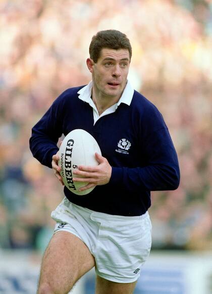 La estampa de Gavin Hastings defendiendo los colores de Escocia. También es licenciado en economía agraria