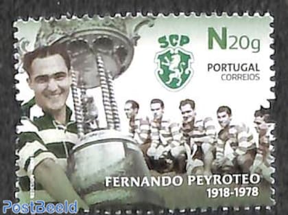 La estampilla alusiva a Fernando Peyroteo, el ídolo portugués