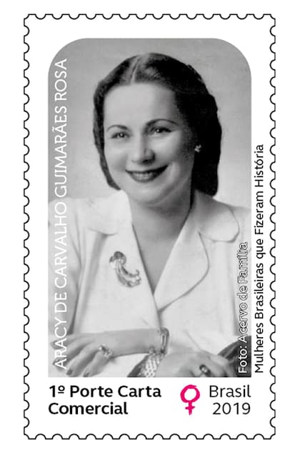La estampilla de Aracy Moebius de Carvalho Guimaraes Rosa