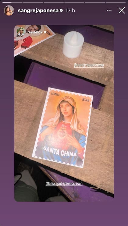 La estampita de la China Suárez