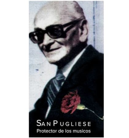 La estampita de San Pugliese, patrono de los músicos