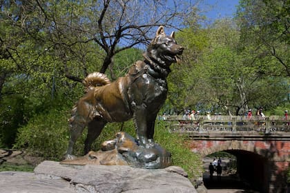La estatua de Balto en el Central Park