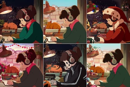 La estética de Lofi Girl va adaptándose a eventos de agenda.