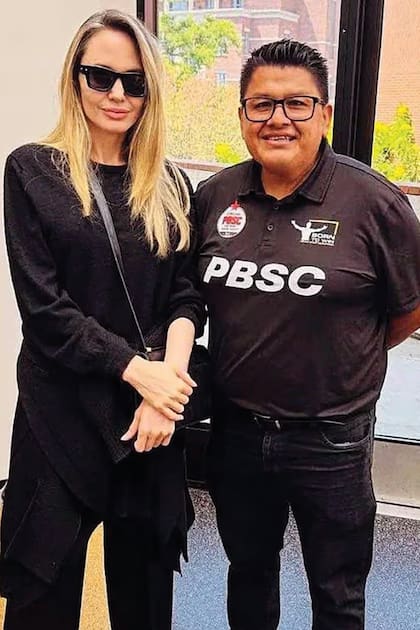 La estrella de Hollywood acompañó a su hijo durante la competición.