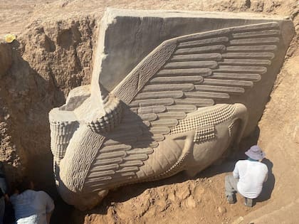 La estructura alada que fue redescubierta en Irak y que data de hace 2700 años