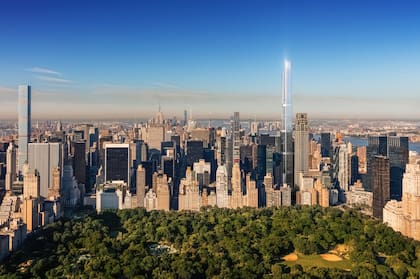 La estructura, elegante y ultradelgada, se impone sobre el Midtown neoyorquino
Créditos: Extell Development Company