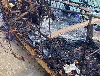 La estructura estaba casi completamente calcinada