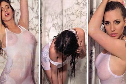 La estudiante posó ligera de ropas