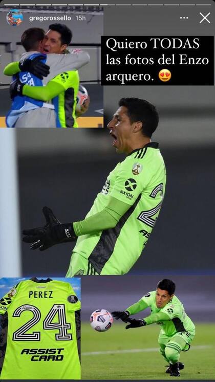 La euforia de Rossello con la figura de Enzo Pérez como arquero
