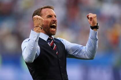Southgate con su tecnológico reloj en la muñeca izquierda