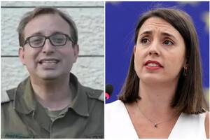 La eurodiputada Irene Montero apuntó contra el vocero del ejército israelí.
