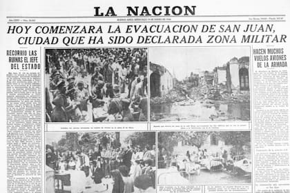 La evacuación de decenas de miles de personas, uno de los principales problemas tras el terremoto de San Juan en 1944