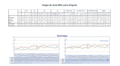 La evolución de la imagen de Milei, según la encuesta de marzo de Hugo Haime & Asociados