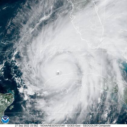 La evolución del huracán Ian en el Golfo de México