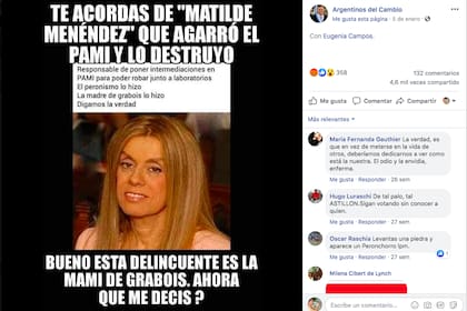 Uno de los falsos posteos en Facebook que se viralizó