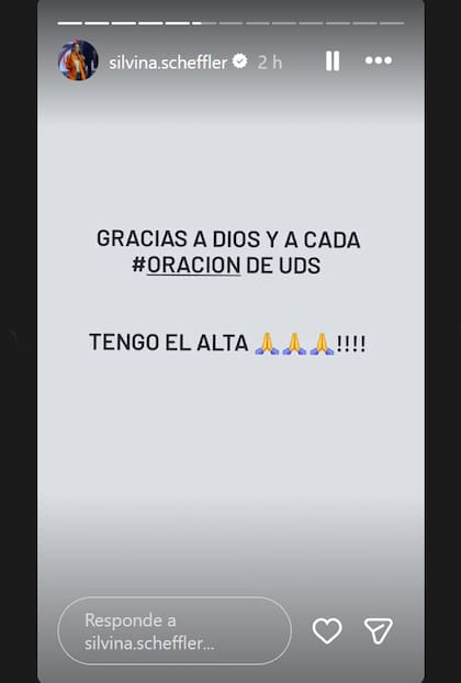 La ex GH 2007 compartió la feliz noticia de su alta en sus redes sociales