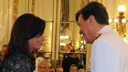 César Milani junto a Cristina Kirchner