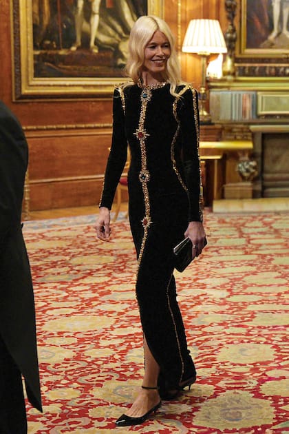 La ex top model alemana Claudia Schiffer fue una de las invitadas. Ella está casada con el cineasta inglés Matthew Vaughn, que este año fue nombrado Caballero