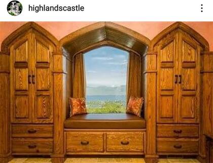 La exclusiva vista desde la habitación en Highlands Castle