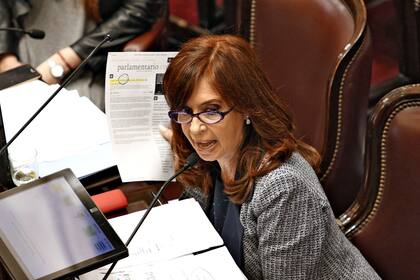 La exmandataria brindó un efusivo discurso en el Senado