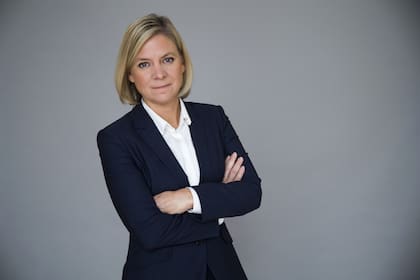 La exministra de Finanzas de Suecia Magdalena Andersson, ahora premier