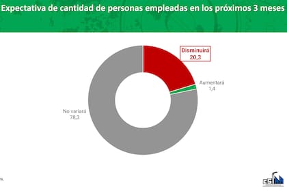La expectativa de cantidad de personas empleadas en los próximos tres meses disminuirá, según el relevamiento de la Confederación de Sindicatos Industriales con datos del Indec procesados por el CEPA