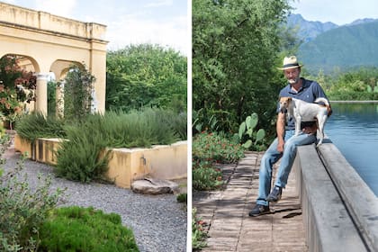 La experiencia de Christopher Leach como paisajista está a la vista, y sus años de estudiante en Inglaterra lo llevaron a comenzar un proyecto de pileta ecológica en su propio jardín.