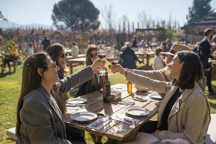 La experiencia en la bodega Kaiken es una actividad para disfrutar con amigos o familia