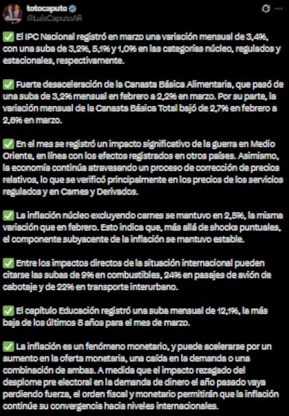 La explicación de Caputo a través de X