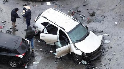 La explosión ocurrió el lunes por la mañana frente a un bloque de apartamentos al sur de Moscú.