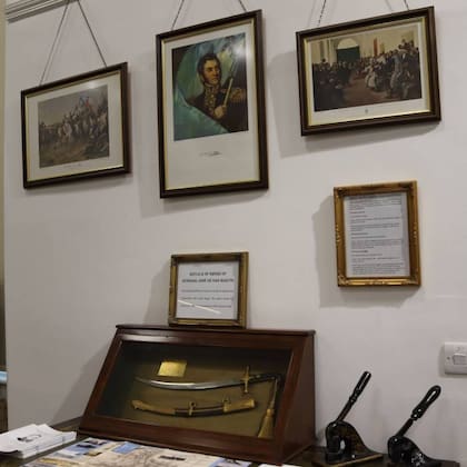 La exposición permanente sobre San Martín en el Museo del pueblo de Banff, en Escocia