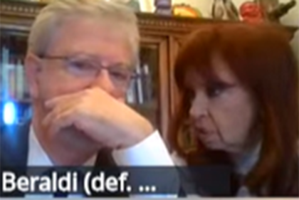 La expresidenta volvió a estar acompañada por Carlos Beraldi