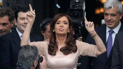 La ex presidenta Cristina Kirchner durante la cadena nacional número 42