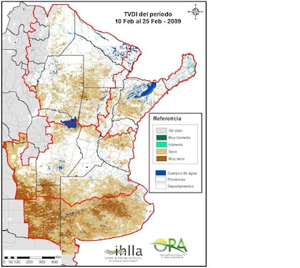 La extensión de la sequía en 2009