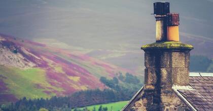 La fachada de una casa tradicional en Scottish Borders