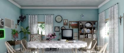 La fachada interna diseñada por Laboureau