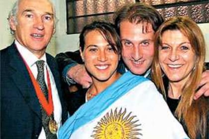 La familia Bianchi: Carlos, Brenda, Mauro y Margarita