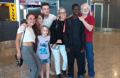 La familia cordobesa está conformada por los hijos de Karen por un lado, Pablo por el otro y los niños que adoptaron