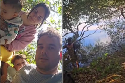 La familia cubana tuvo que atravesar caminos pantanosos, un río y un bosque hasta cruzar al lado brasileño