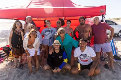 La familia de Ulises González, en la frontera norte de Pinamar