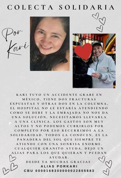 La familia difunde una colecta familiar para cubrir los elevados gastos que deberán afrontar en pos de la salud de Karina