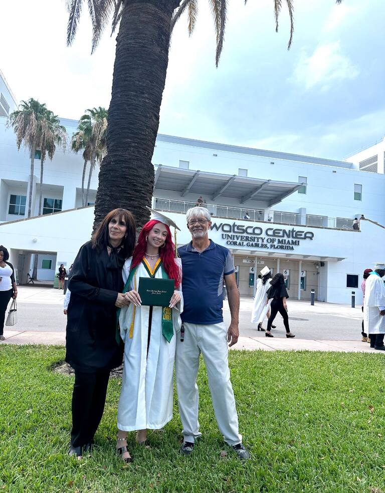 La familia emigró de Argentina durante la crisis económica del 2001