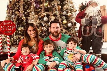 La familia Messi en la Navidad de 2018