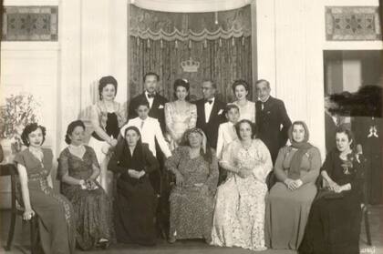 La familia real iraquí, antes del golpe de estado de 1958