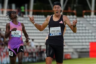 La victoria del atleta argentino que es récord nacional y le ganó al "dueño" mundial de los 400m llanos