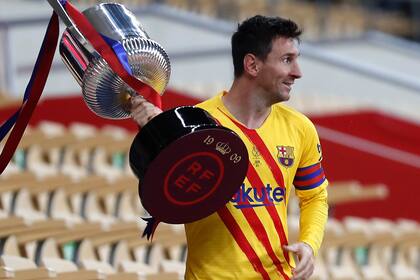 La felicidad de Messi por el campeonato del Barcelona