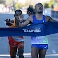 Recortó una distancia de 50 metros y ganó la Maratón de Los Ángeles sobre la línea