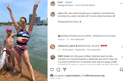 La felicitación de Alaïa a Adamari López
