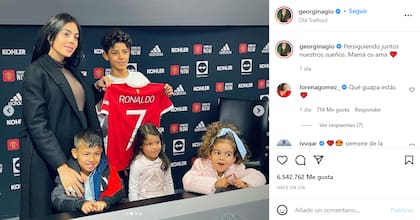 La felicitación de Georgina Rodríguez al hijo de Cristiano Ronaldo