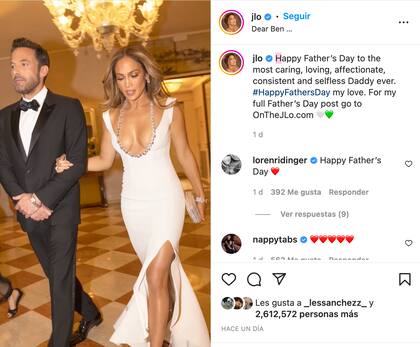 La felicitación de JLo a Ben Affleck